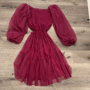 Elegant Pink/Burgundy Dress
